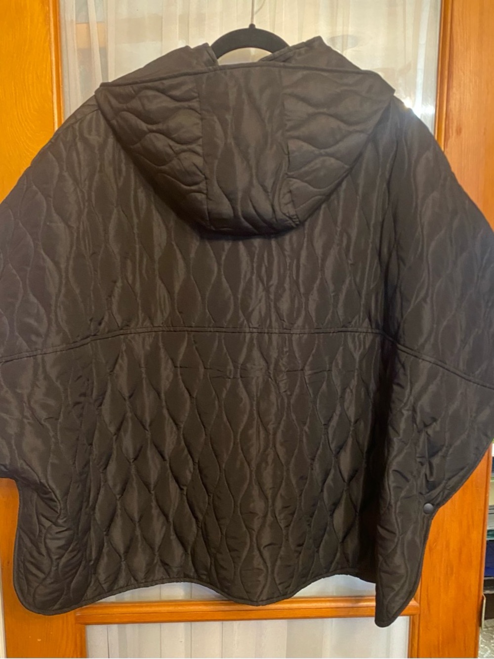 FP Movement by Free People Black Quilted Cape Jacket. One Size. - Picture 2 of 7